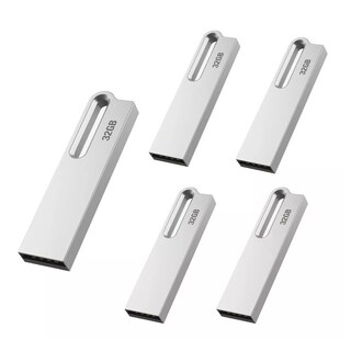 Foto 2 | Foto 2 | Memorias USB 2.0 De 32gb Plateadas 5 Piezas Plata