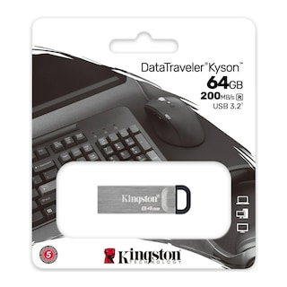 Foto 6 | Foto 6 | Unidad Flash Kingston Datatraveler Kyson 64 Gb Usb 3.2 Metal - Venta Internacional.