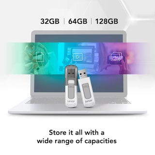 Foto 6 | Foto 6 | Unidad Flash Lexar Jumpdrive V100 128 Gb Usb 3.2 Gen 1 Gris - Venta Internacional.