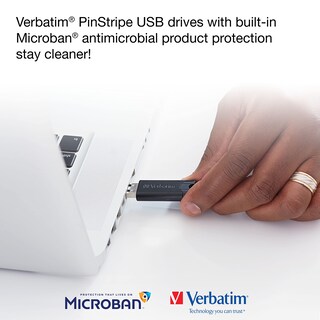 Foto 4 | Foto 4 | Unidad Flash Verbatim Pinstripe 128 Gb Usb 3.2 Gen 1 Negra - Venta Internacional.