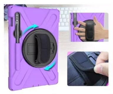 Foto 2 | Foto 2 | Funda De Uso Rudo Para Samsung Galaxy Tab S8 S7 De 11'' Case Resistente A Caidas Con Correa