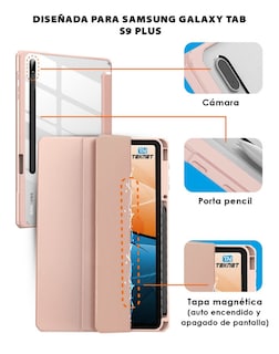 Foto 2 | Foto 2 | Funda Teknet Folder Clear para Samsung Galaxy Tab S9 Plus 12.4\