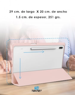 Foto 3 | Foto 3 | Funda Teknet Folder Clear para Samsung Galaxy Tab S9 Plus 12.4\