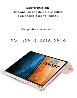 Foto 4 | Foto 4 | Funda Teknet Folder Clear para Samsung Galaxy Tab S9 Plus 12.4\