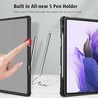 Foto 4 | Foto 4 | Funda Para Galaxy Tab S7 Plus de 12.4 Pulgadas Soporte Para Bolígrafo S Gris - Venta Internacional