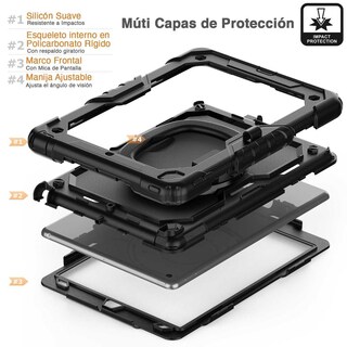 Foto 4 | Foto 4 | Funda Tekku Handled Uso Rudo Para Ipad 9 Ipad 8 Ipad 7 10.2'' Negra A2602 A2605 A2270 A2428 A2430 A2197