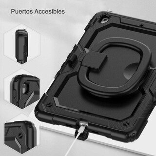 Foto 6 | Foto 6 | Funda Tekku Handled Uso Rudo Para Ipad 9 Ipad 8 Ipad 7 10.2'' Negra A2602 A2605 A2270 A2428 A2430 A2197