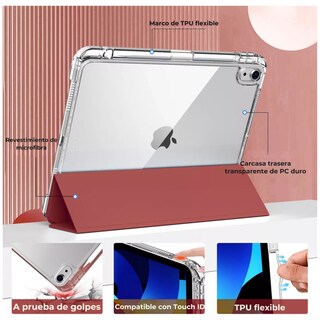 Foto 3 | Foto 3 | Funda Para Ipad Mini 6 2021 8.3 Smart Cover Soporte Plegable Color Rojo