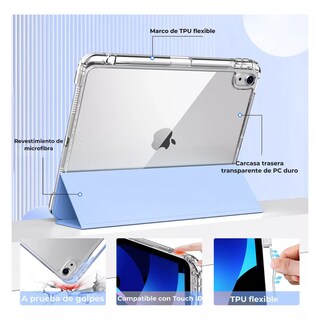 Foto 3 | Foto 3 | Funda Para Ipad 10th 10.9 2022 Smart Cover Soporte Plegable Color Azul Cielo