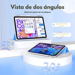 Foto 4 | Foto 4 | Funda Para Ipad 10th 10.9 2022 Smart Cover Soporte Plegable Color Azul Cielo