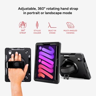 Foto 3 | Foto 3 | Funda De Tableta Zagg Rugged Para Ipad Mini (gen 6) Con Correa De Mano - Venta Internacional.