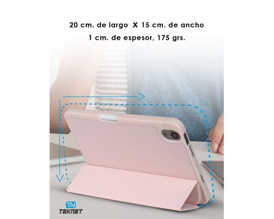 Foto 3 | Foto 3 | Teknet Funda Folder Silicon Para Ipad Mini 7 (2024) A17 Pro 7 Generacion