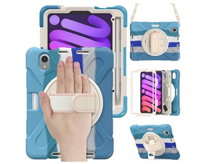 Foto 1 | Foto 1 | Teknet Funda De Uso Rudo Para Ipad Mini 7 2024 8.3 Pulgadas A17 Pro Case Resistente A Caidas Con Correa