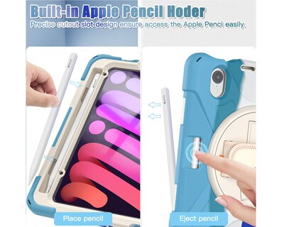 Foto 3 | Foto 3 | Teknet Funda De Uso Rudo Para Ipad Mini 7 2024 8.3 Pulgadas A17 Pro Case Resistente A Caidas Con Correa