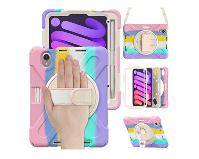 Foto 1 | Foto 1 | Teknet Funda De Uso Rudo Para Ipad Mini 7 2024 8.3 Pulgadas A17 Pro Case Resistente A Caidas Con Correa