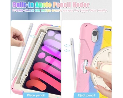 Foto 3 | Foto 3 | Teknet Funda De Uso Rudo Para Ipad Mini 7 2024 8.3 Pulgadas A17 Pro Case Resistente A Caidas Con Correa