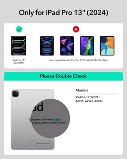 Foto 2 | Foto 2 | Funda Para Ipad Pro 13 Con Teclado Esr Rebound 360 Series, Color Negro - Venta Internacional.