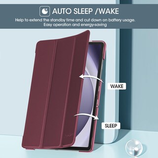 Foto 6 | Foto 6 | Funda Procase Smart Para Galaxy Tab A9 Plus 11'' 2023 - Vino - Venta Internacional.