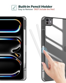 Foto 4 | Foto 4 | Funda Procase Para Ipad Pro 13 2024 Con Soporte Para Lápices, Color Negro - Venta Internacional.