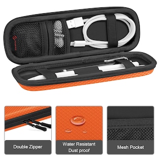 Foto 2 | Foto 2 | Funda De Piel Sintética Para Apple Pencil Pro Fintie, Color Naranja - Venta Internacional.