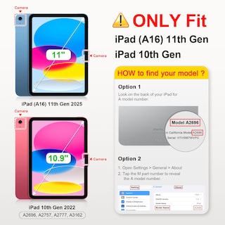 Foto 2 | Foto 2 | Funda Fintie Hybrid Slim Para Ipad 11th Gen 11'', Color Lila Y Morado - Venta Internacional.