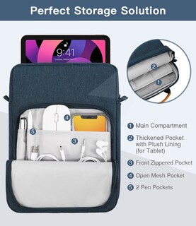 Foto 5 | Foto 5 | Funda Para Tableta Moko Ipad Pro M4/air M2 Indigo De 9-11 Pulgadas - Venta Internacional.