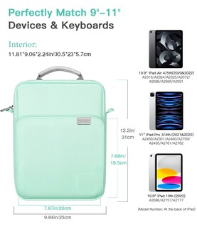 Foto 2 | Foto 2 | Funda Para Tableta Moko De 9 A 11 Pulgadas Para Ipad Air 5 10.9 2022 Mint - Venta Internacional.