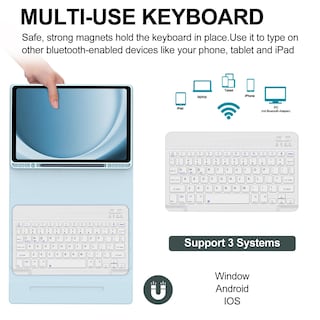 Foto 2 | Foto 2 | Funda De Teclado Boriyuan Para Samsung Galaxy Tab A9+ 11 5g 2023 - Venta Internacional.