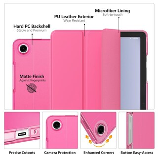Foto 3 | Foto 3 | Funda Moko Para Galaxy Tab A9 Plus De 11 Pulgadas 2023  Color Rosa Persa - Venta Internacional.