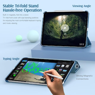 Foto 6 | Foto 6 | Funda Para Ipad Air De 11 Pulgadas Timovo M3/m2-2025/2024 Azul Cobalto - Venta Internacional.