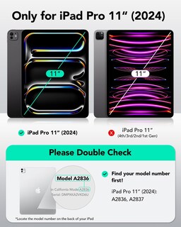 Foto 2 | Foto 2 | Funda Esr Para Ipad Pro M4 2024 De 11 Pulgadas (5.ª Generación) Con Soporte Para Lápices - Venta Internacional.