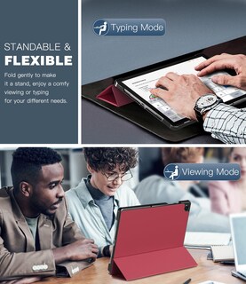 Foto 3 | Foto 3 | Funda Timovo Para Samsung Galaxy Tab A9+ 11'' 2023 Color Rojo Vino - Venta Internacional.