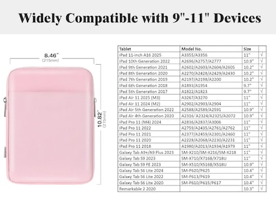Foto 2 | Foto 2 | Funda Para Tablet Timovo 9-11 Para Ipad 11 Pulgadas A16 2025 Rosa - Venta Internacional.