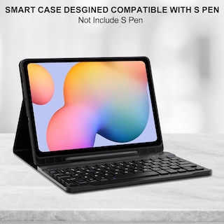 Foto 6 | Foto 6 | Funda Con Teclado Para Samsung Galaxy Tab S6 Lite 10.4 Color Azul Marino - Venta Internacional.
