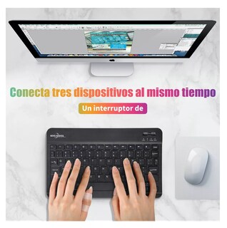 Foto 2 | Foto 2 | Teclado Inalámbrico Bluetooth Para Ipad Android Pc Negro