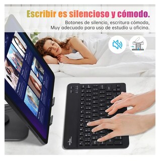 Foto 3 | Foto 3 | Teclado Inalámbrico Bluetooth Para Ipad Android Pc Negro