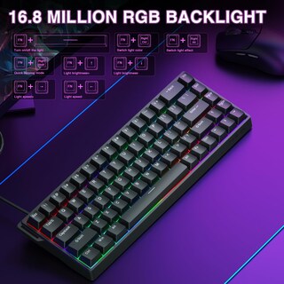 Foto 6 | Foto 6 | Teclado Gaming Aula Win68 He Mechanical 60% Retroiluminado Rgb - Venta Internacional.