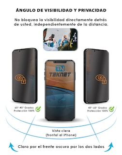 Foto 4 | Foto 4 | Protector de Pantalla Teknet de Privacidad para iPhone 14 Pro Max con Aplicador