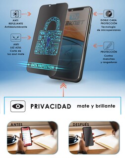 Foto 5 | Foto 5 | Protector de Pantalla Teknet de Privacidad para iPhone 14 Pro Max con Aplicador