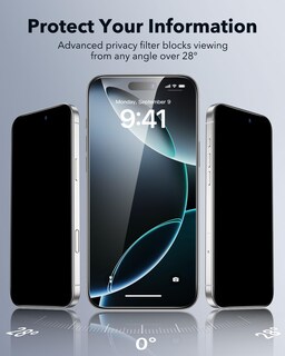 Foto 3 | Foto 3 | Paquete De Protectores De Pantalla Esr 3 Para Iphone 16 Pro Privacy - Venta Internacional.