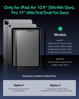 Foto 2 | Foto 2 | Protector De Pantalla Esr Paper-feel Magnetic Para Ipad Air 5/4 10.9 Pulgadas - Venta Internacional.