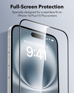 Foto 6 | Foto 6 | Protector De Pantalla Esr Para Iphone 16 Plus/15 Plus, Paquete De 3 - Venta Internacional.