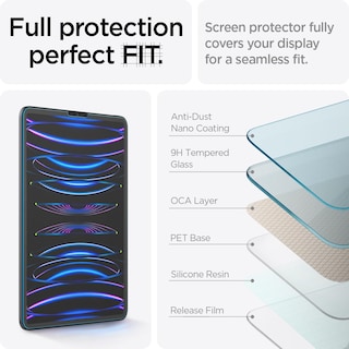 Foto 4 | Foto 4 | Protector De Pantalla Spigen Papertouch Glastr Ez Fit Para Ipad Pro 11 Y Ipad Air 5th Y Ipad Air 4th - Venta Internacional.