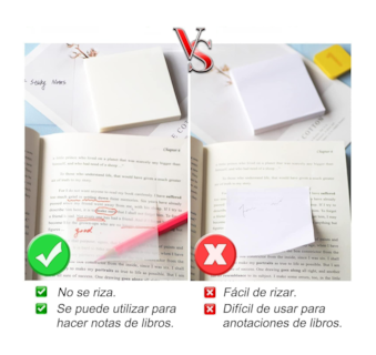 Foto 3 | Foto 3 | Notas Adhesivas Transparentes Plastificadas Tipo Post-it 500 Pzs, Blancos Traslucidos