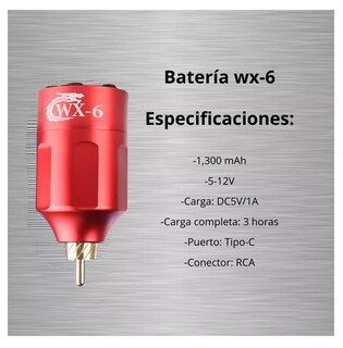 Foto 2 | Foto 2 | Kit Máquina Para Tatuar Mini Pen Rocket Batería Inalámbrica Rojo