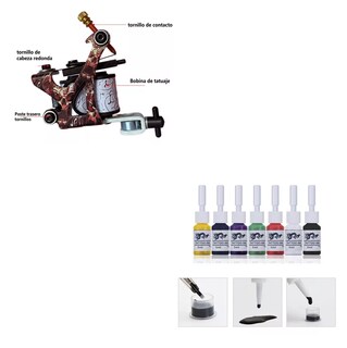 Foto 2 | Foto 2 | Kit De Tatuaje Completo Profesional De 2 Máquinas Tatuadoras