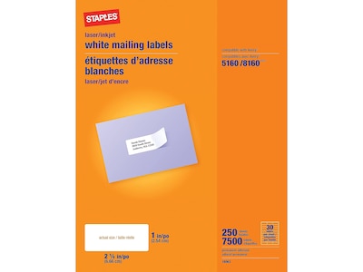 Foto 1 | Foto 1 | Address Labels 479884, 7500 Etiquetas Blancas De 1 X 2.6 Pulgadas - Venta Internacional.