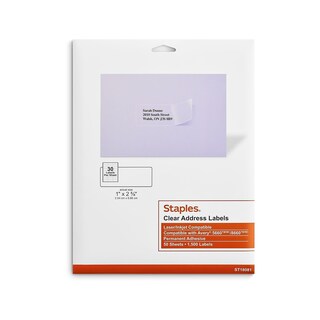 Foto 1 | Foto 1 | Etiquetas De Dirección Staples Laser/inkjet, 1 X 2,6 Cm, Transparentes, 3000 - Venta Internacional.