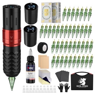 Foto 1 | Foto 1 | Pistola De Tatuaje Solong E75 Inalámbrica Con 2 Baterías, 40 Agujas - Venta Internacional.