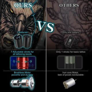 Foto 2 | Foto 2 | Pistola De Tatuaje Solong E75 Inalámbrica Con 2 Baterías, 40 Agujas - Venta Internacional.